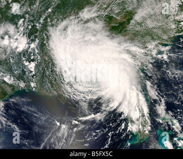 23. August 2008 - Tropensturm Fay in den südöstlichen Vereinigten Staaten um 19:10 UTC. Stockfoto