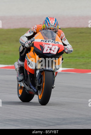 Sepang Malaysia 17. Oktober 2008 amerikanischen Nicky Hayden von Repsol Honda Team 2008 Polini Malaysian Motorrad Grand Prix Sepang Stockfoto