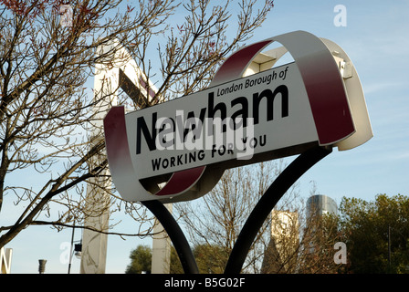 Newham Borough London Zeichen Stockfoto