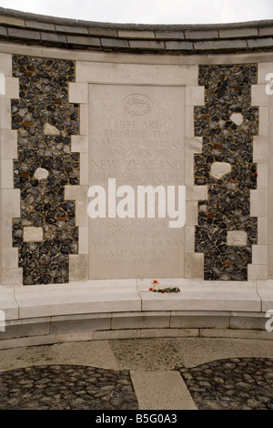 Memorial Wall, 35.000 Soldaten, die kein Grab auf Tyne Cot Friedhof, Passchendaele Szene von einer größeren Schlacht des ersten Weltkrieges Stockfoto