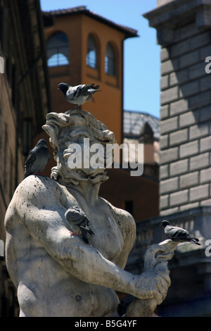Statue von Fontana del Moro (Brunnen des Moores), Piazza Navona, Rom, Italien Stockfoto