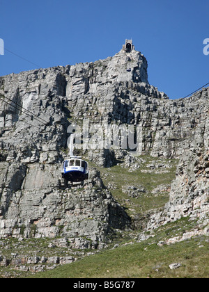 Die Seilbahn bis Table Mountain Kapstadt Südafrika Stockfoto