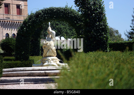 Gärten des «Palazzina di Leone XIII», Vatikanstadt Stockfoto