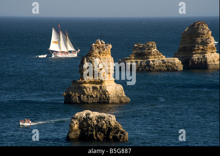 Praia Dona Ana, Lagos, Algarve, Portugal Stockfoto