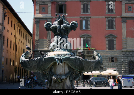 Brunnen auf der Piazza Santissima Annunziata, Florenz, Italien Stockfoto