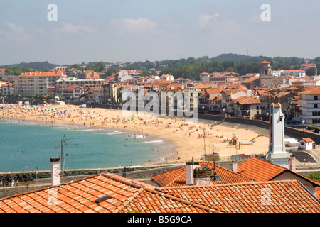 Hafen und Stadt in Ciboure Pyrenäen Atlantiques französischen baskischen Land Südwest-Frankreich Stockfoto
