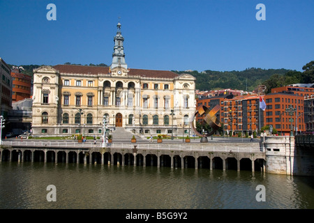 Das Rathaus von Bilbao Vizcaya Baskenland Nordspanien Stockfoto