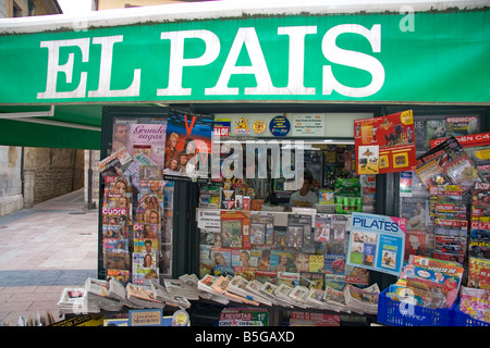 Kiosk in der Stadt Ribadesella Asturien Nordspanien Stockfoto