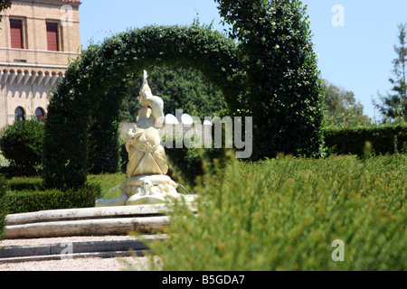 Gärten des «Palazzina di Leone XIII», Vatikanstadt Stockfoto