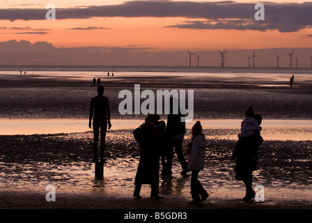 Antony Gormley Crosby Strand Lancs England Stockfoto