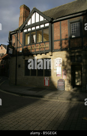 City of York, England. Das römische Bad Inn at St Sampson quadratischen Häusern rekonstruierte römische Bäder. Stockfoto