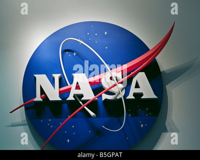 USA, Texas, Houston, Lyndon B Johnson Space Center, NASA-Logo Stockfoto