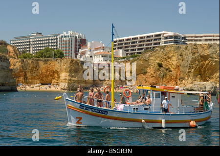 Praia de Camilo Lagos Algarve Portugal Stockfoto