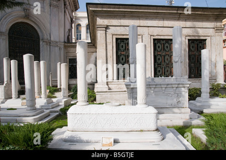 Türkei Istanbul der Friedhof um das Grab von Sultan Mahmut II. Stockfoto