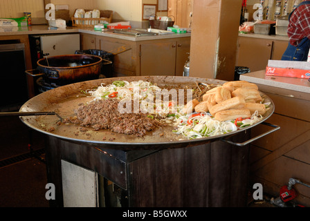 Eine Marktküche bereitet Hoagie Sandwiches zum Verkauf an Dollywood Amusement Park Pigeon Forge Tennessee Stockfoto