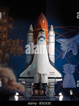 USA, Texas, Houston, Space Center Houston NASA Johnson Space Center Anzeige des Challengers Stockfoto