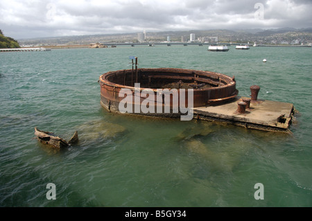 USS Arizona Geschützturm Stockfoto