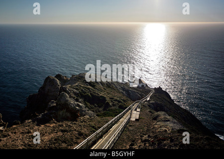 Sonnenuntergang am Point Reyes Leuchtturm in Point Reyes National Seashore Kalifornien Stockfoto