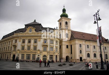 Römisch-katholische Kirche, Piata Mare, großen Platz, Sibiu, Siebenbürgen, Rumänien Stockfoto