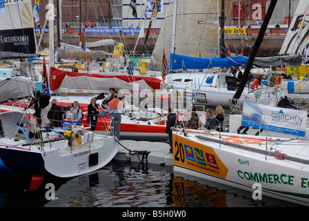 Start der Transat Jacques Vabre im Hafen von Le Havre Normandie Frankreich Stockfoto