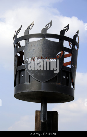 Das Millenium Beacon auf East India Dock Becken Stockfoto