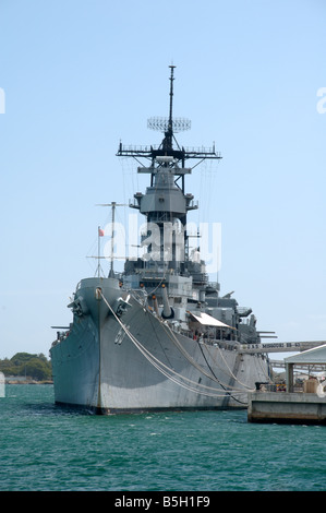 USS Missouri Schlachtschiff in Pearl Harbor Stockfoto