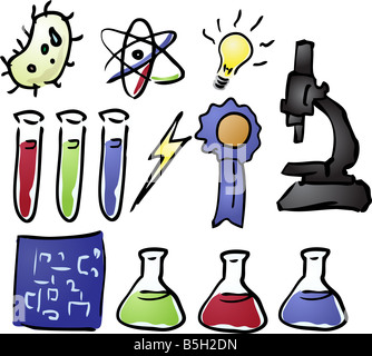 Wissenschaft-Icon-set Stockfoto