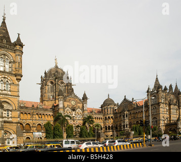 Victoria Terminus Railway Station Bombay Indien. Jetzt Chhatrapati Shivaji Terminus Stockfoto