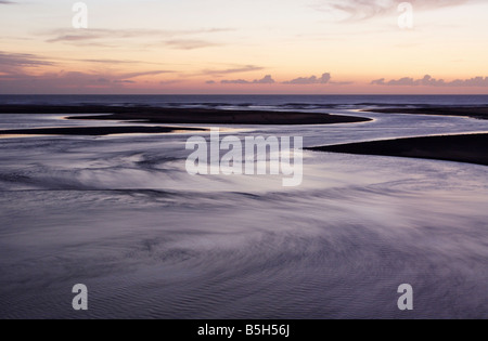 Fluss in den Abend, Conil De La Frontera, Spanien Stockfoto