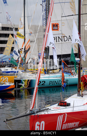 Start der Transat Jacques Vabre im Hafen von Le Havre Normandie Frankreich Stockfoto