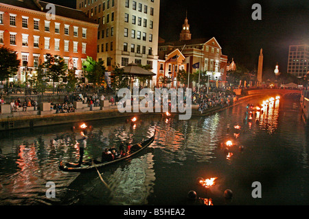 Wasser-Feuer-Providence Rhode island Stockfoto