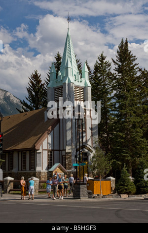 Str. Pauls Presbyterian 'Englisch' Kirche, Banff, Alberta, Kanada Stockfoto