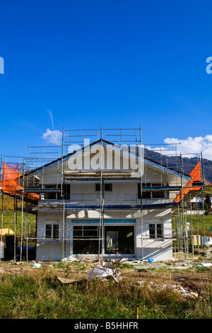 Ein kleines Haus im Bau in der Schweiz Stockfoto