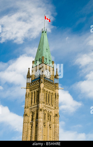 Peace Tower auf dem Parlamentshügel in Ottawa Ontario winter Stockfoto