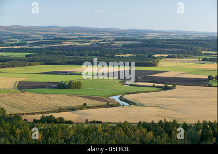 Blick über die Carse von Stirling und den Fluss Forth, Stirling, Schottland. Stockfoto