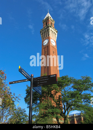 Joseph Chamberlain Memorial Clock Tower alte Joe University of Birmingham UK Stockfoto