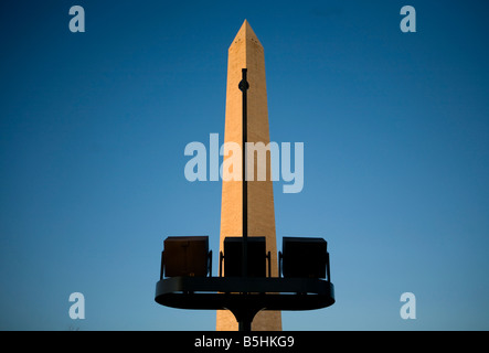 1. März 2008 Washington D C das Gelände rund um das Washington Monument Stockfoto