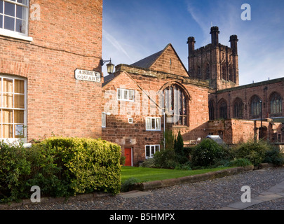 Chester Kathedrale von Abbey Square, Chester, Cheshire, England, Vereinigtes Königreich Stockfoto