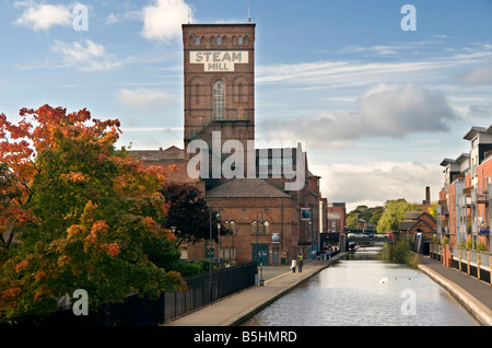 Die alte Dampf-Mühle auf die Shropshire Union Canal, Chester, Cheshire, England, Vereinigtes Königreich Stockfoto