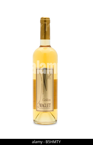 Maglet goldene Chardonnay Wein Bulgarien trockenen weißen strohgelbe Farbe lebendigen Grüntönen Aroma frisch angenehmen Nuancen ha Stockfoto