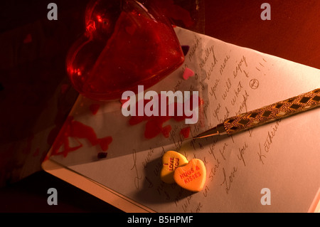 Valentine-Brief Stockfoto