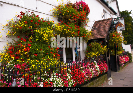 Außenseite des Nags Head Pub im ländlichen Markt Stadt der Usk Monmouthshire South Wales UK Stockfoto