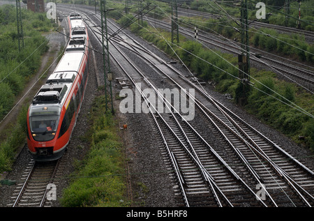 Deutsche Bahn regionale Personenzug, Köln-West, North Rhine-Westphalia, Germany. Stockfoto