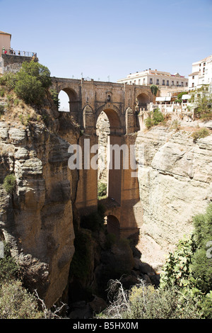 Puente Nuevo (neue Brücke) historisches Wahrzeichen von Ronda Provinz Malaga Stockfoto