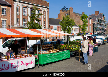 Ripon Bauernmarkt North Yorkshire UK Stockfoto