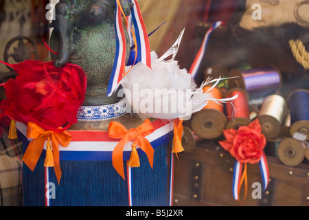 Schaufenster in Amsterdam neun kleinen Straßen, De Negen Straatjes Amsterdam beliebte Einkaufsviertel in der Jordaan-Viertel Stockfoto