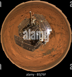 Mars Exploration Rover auf der Oberfläche des Mars. Stockfoto