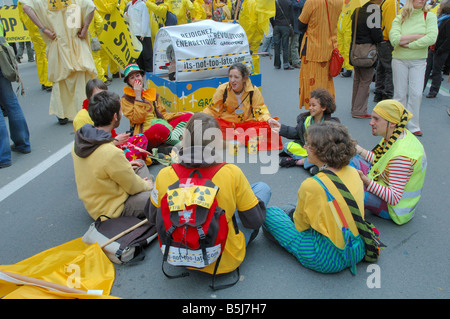 Demonstration in Rennes in Frankreich gegen die Atomkraft der EPR Stockfoto