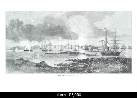 Der Angriff auf Sveabo G April 5 22 1856 The Illustrated London News Seite 656 Stockfoto