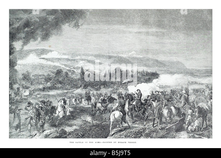 Die Schlacht von Alma gemalt von Horace Vernet April 19 22 1856 The Illustrated London News Seite 404 Stockfoto